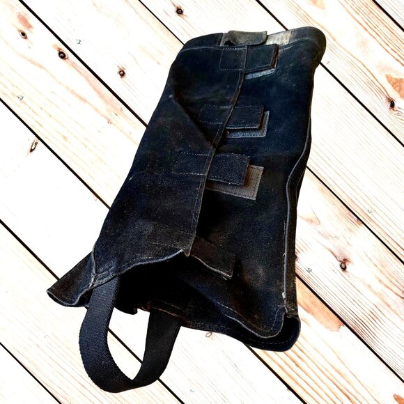 Equestrian Half Chaps Black Suede Tab Closure Womens Large - Picture 8 of 10